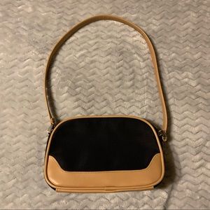 Black and tan shoulder purse
